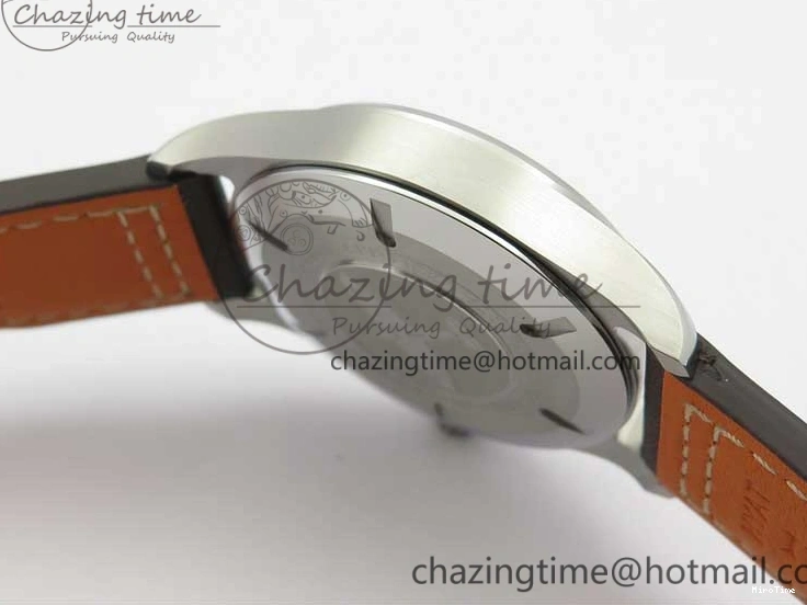 MIROTIME 0303 Original Pilot IW326803 SS MK 1:1 Best Edition Black Dial on Brown Leather Strap MIYOTA 7146